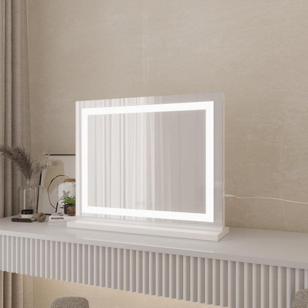 Crystalux LED Vanity Mirror Hollywood Style Makeup Silver DEMO