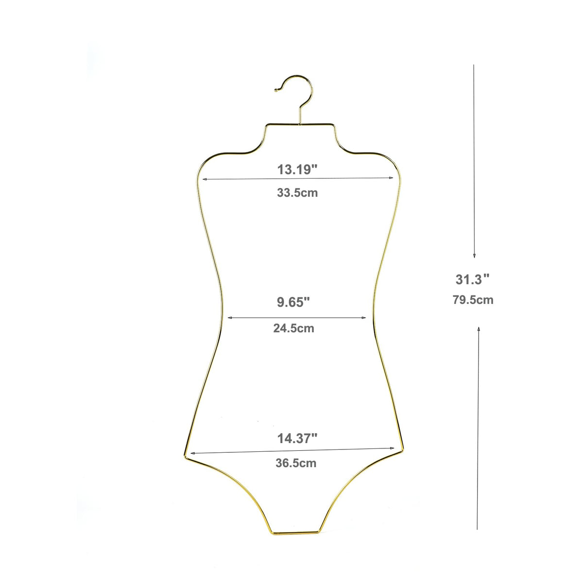 Gold Metal Bikini Hanger Full Body Shape Clothing Storage With Hooks NEW