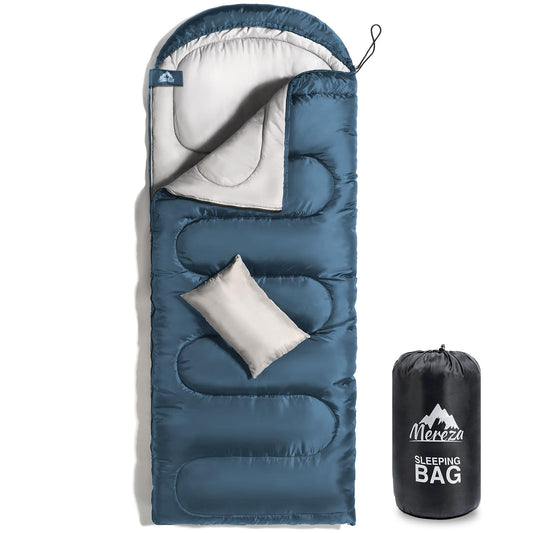 Mereza 0 Degree Winter Rectangular Sleeping Bag Navy Blue Size X-Large NEW