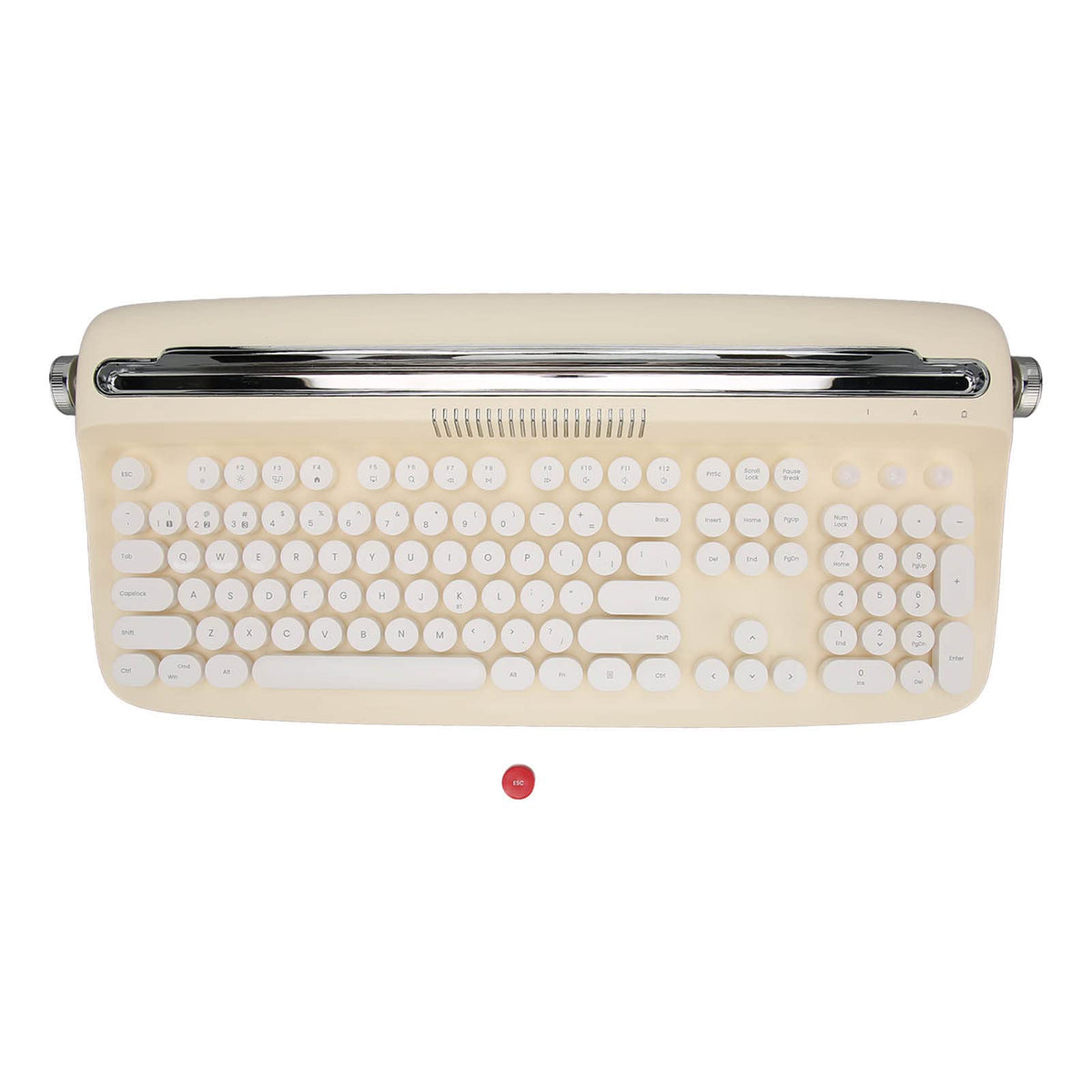 Gernie Wireless Keyboards Retro Typewriter Keyboard Bluetooth Beige NEW
