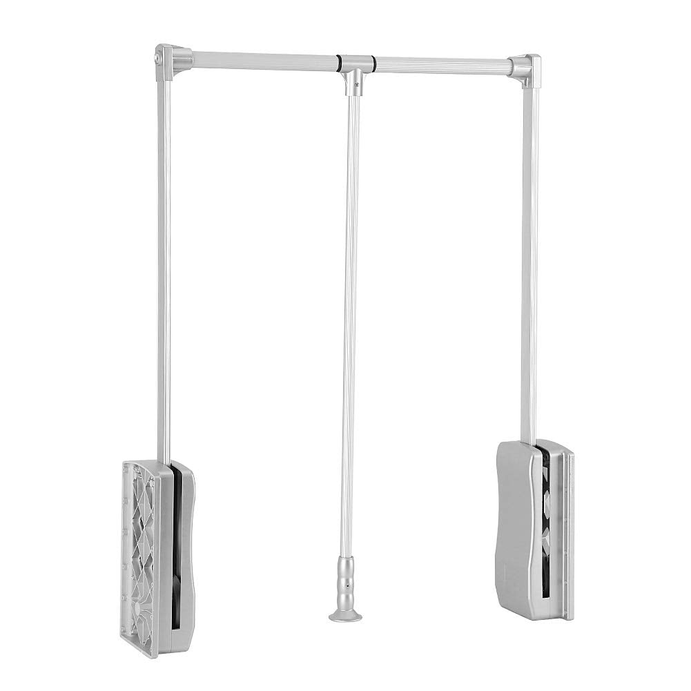 Fdit Adjustable Pull Down Wardrobe Rail 830-1150mm Storage NEW