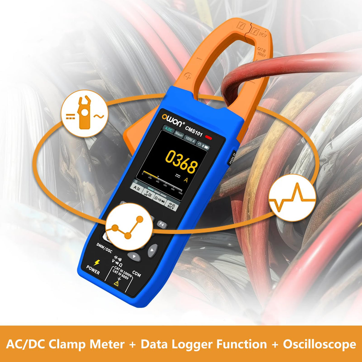 OWON CMS101 Multi Testers 3-in-1 Digital Clamp Meter Oscilloscope Blue Black NEW