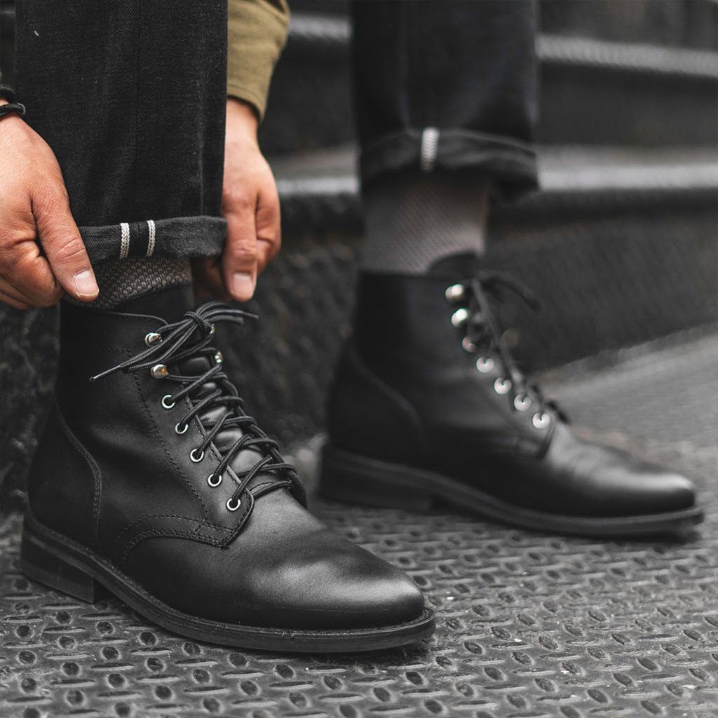 Thursday Boot Company President Ankle Boots Black Matte Leather Mens US 11 NEW