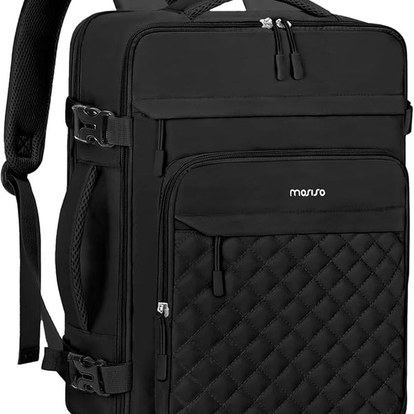 MOSISO Backpacks Inch Black Rhombus Quilted Travel Laptop Backpack NEW