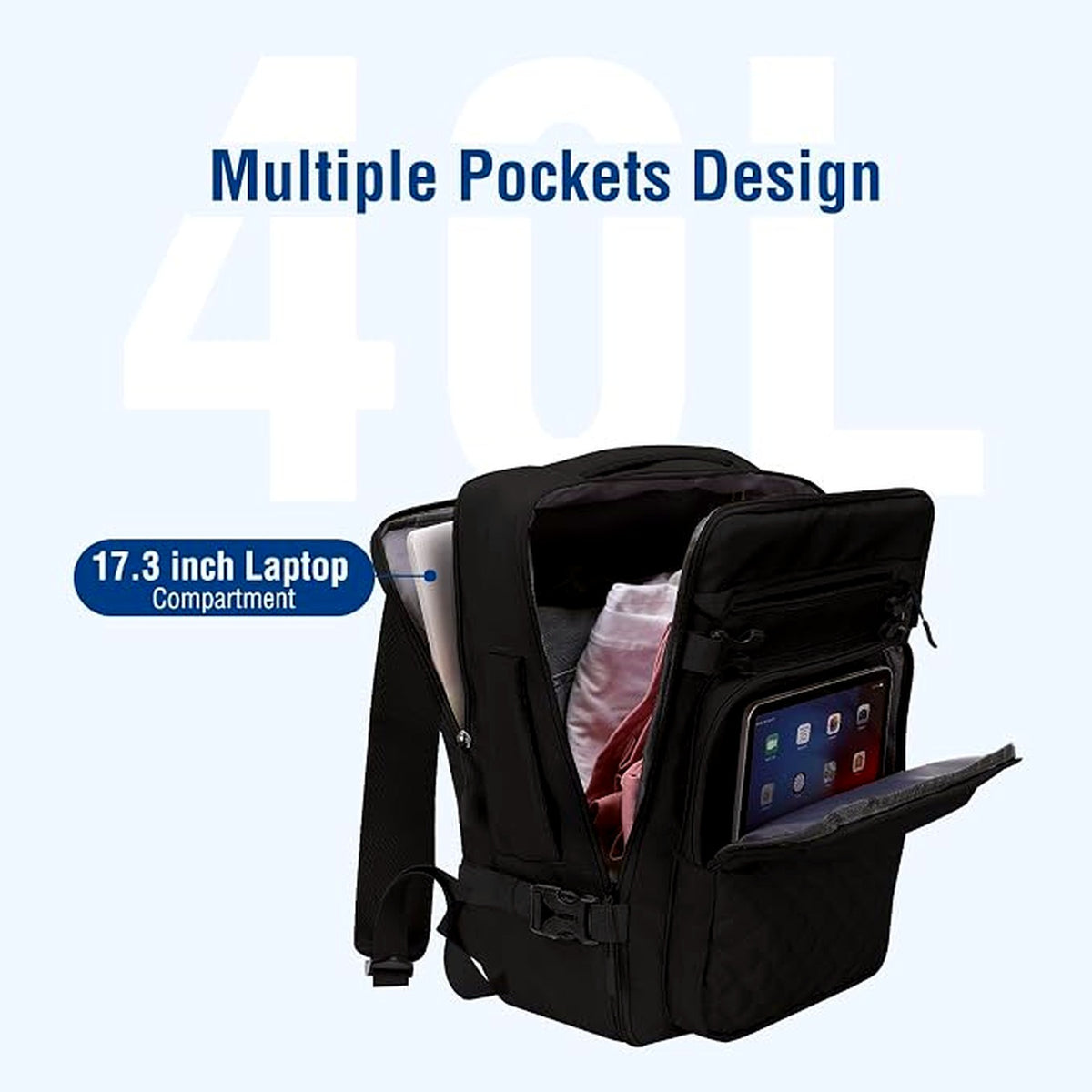 MOSISO Backpacks Inch Black Rhombus Quilted Travel Laptop Backpack NEW