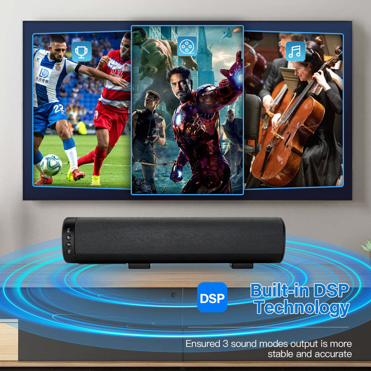 VIYAGOOL Bluetooth Soundbar Speaker with Deep Bass - Black Audio DEMO