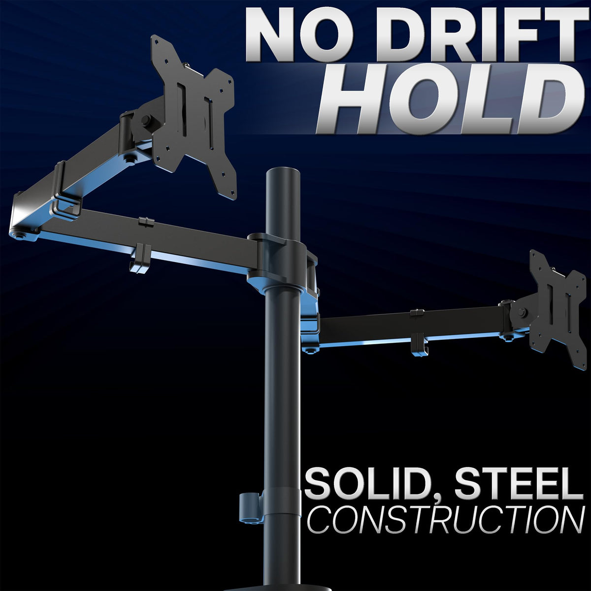 VIVO Dual Ultrawide Monitor Desk Mount Black Heavy Duty Adjustable DEMO