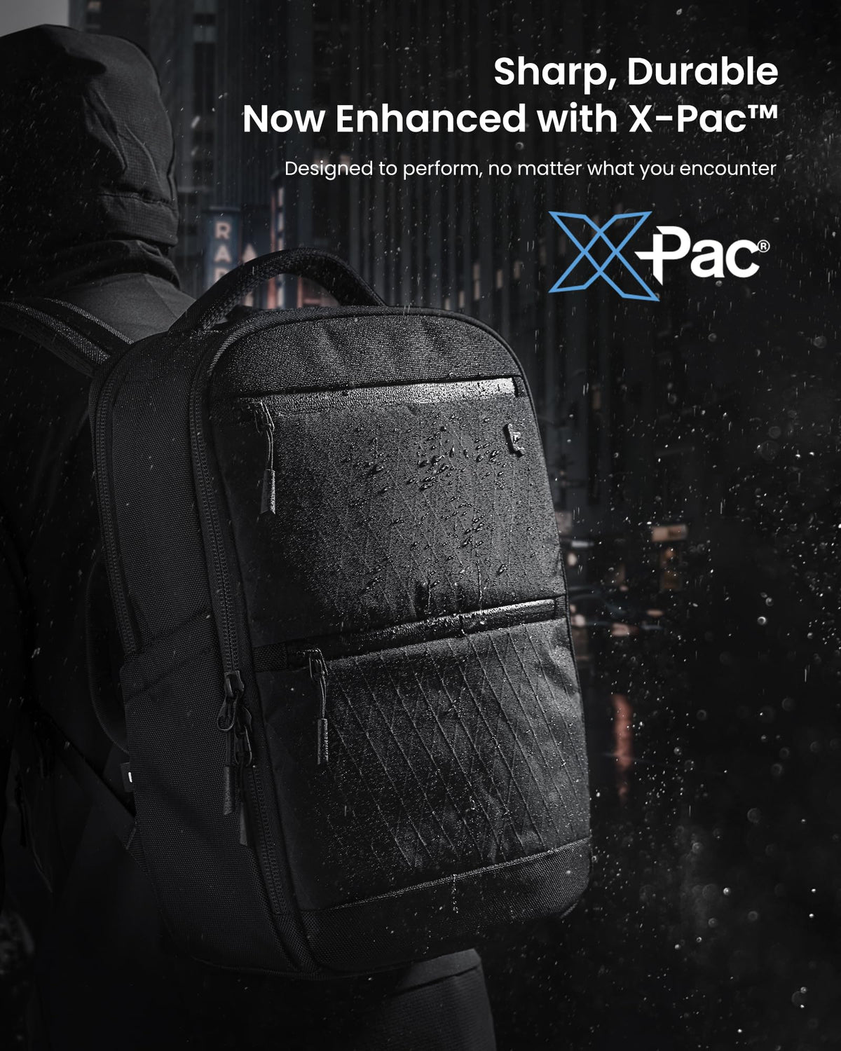 tomtoc 28L Backpacks X-Pac Laptop Backpack Black Business Professional Size NEW