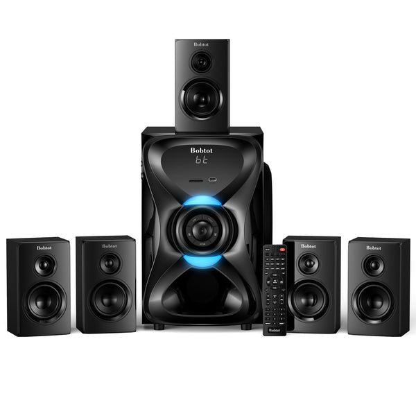 Bobtot Wireless Speaker Systems Rear Speakers 1000W Subwoofer System Black DEMO