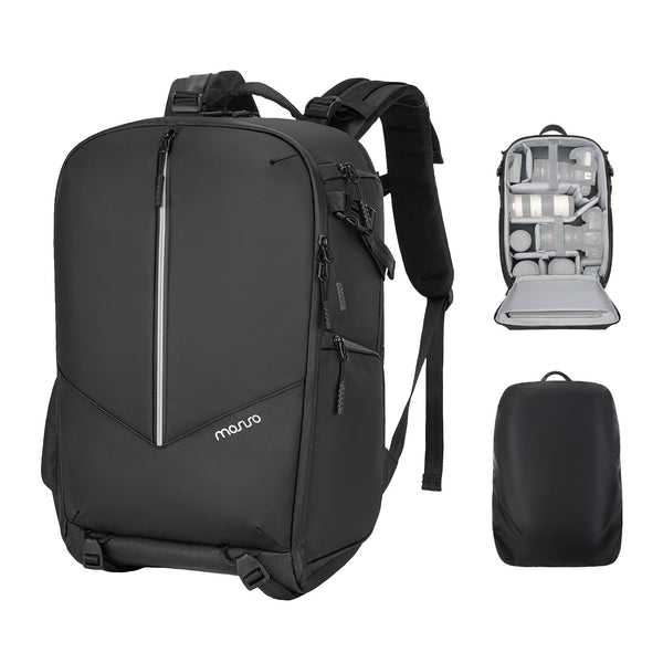 MOSISO Waterproof DSLR Camera Backpack 18.5 inch Black Large Bag Size 18.5 NEW