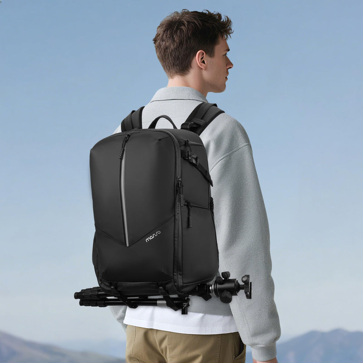 MOSISO Waterproof DSLR Camera Backpack 18.5 inch Black Large Bag Size 18.5 NEW