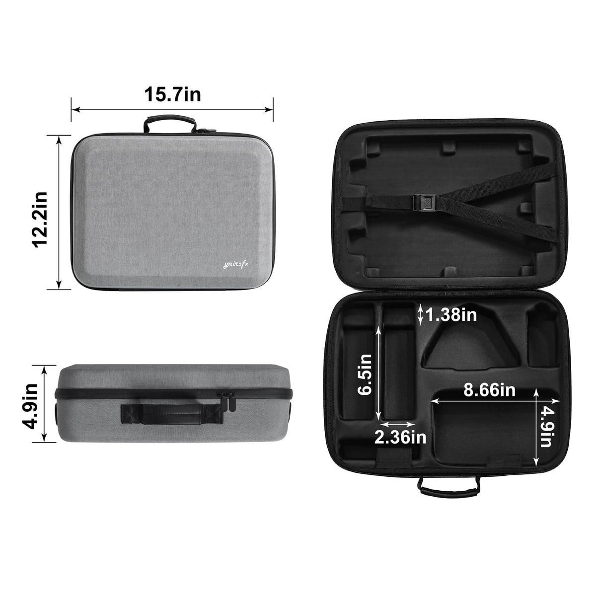 Ymirsfx Grey Hard Travel Case for Starlink Mini - Rainproof NEW