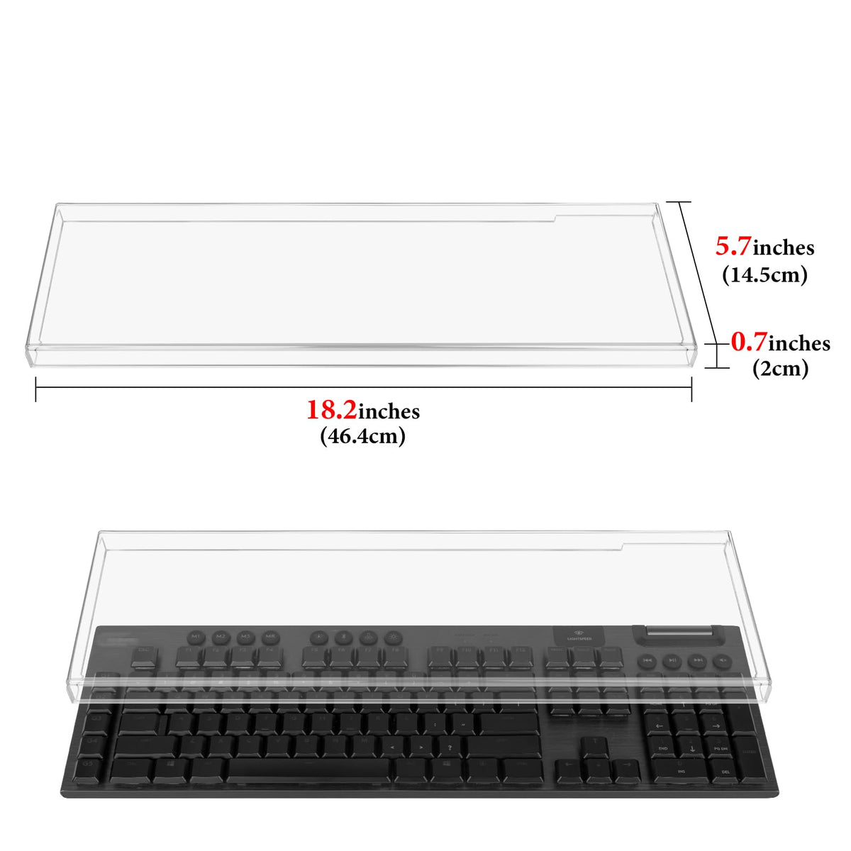 Geekria Clear Acrylic Keyboard Dust Cover Protective Shield Guard NEW