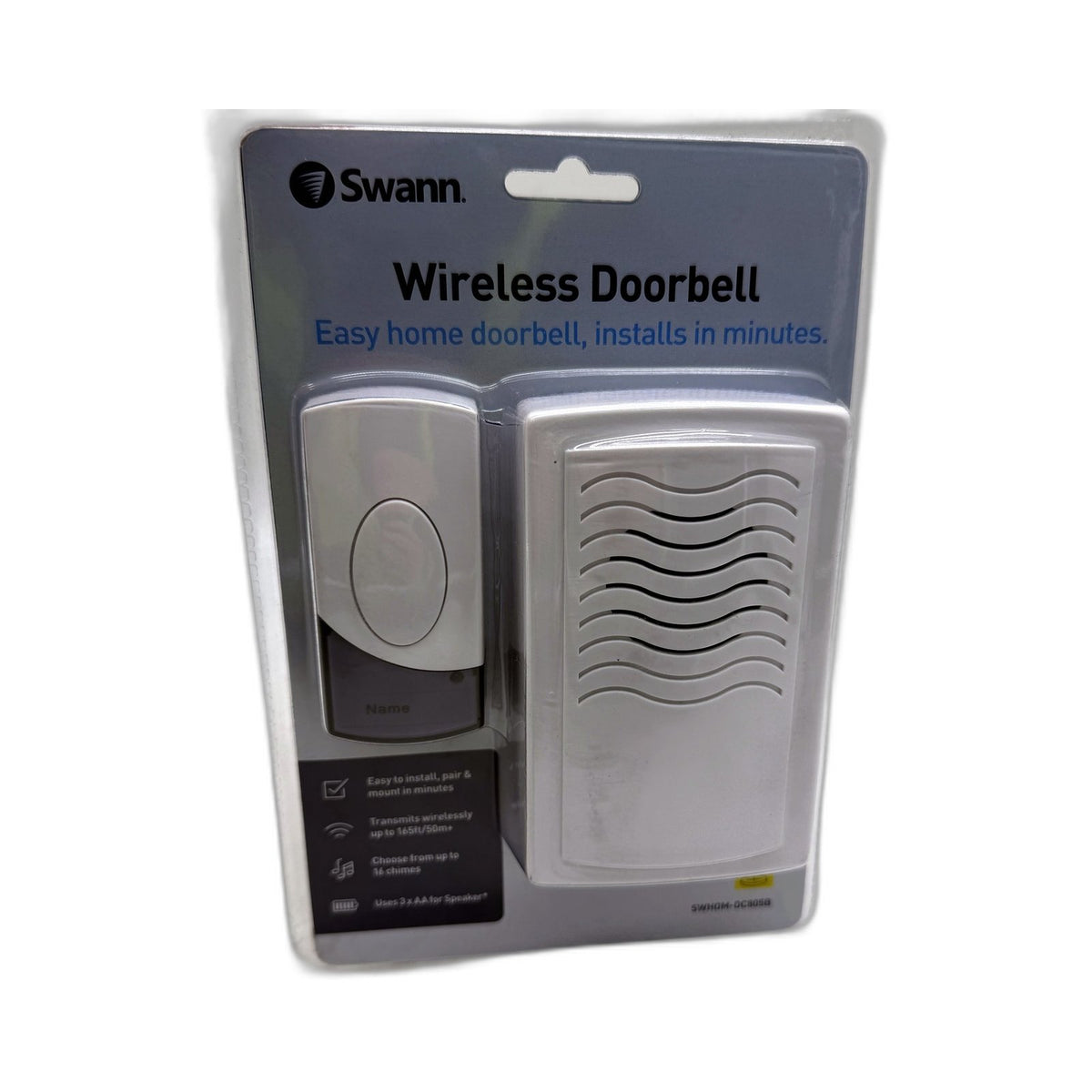 Swann Wireless Doorbell Battery Powered Security Camera White NEW