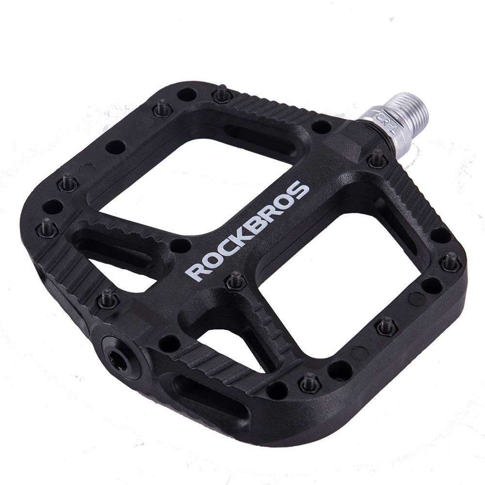 ROCKBROS MTB Mountain Bike Pedals Lightweight Nylon Fiber Black NEW
