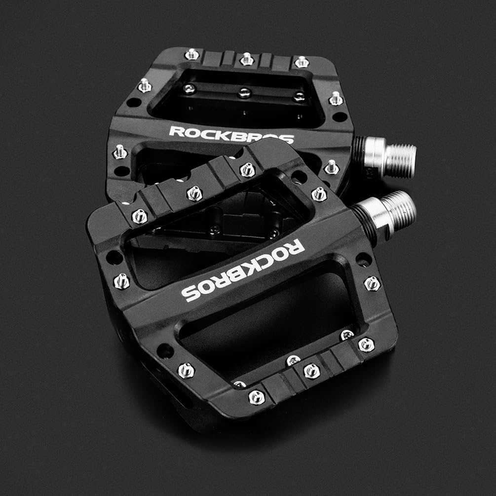ROCKBROS MTB Mountain Bike Pedals Lightweight Nylon Fiber Black NEW