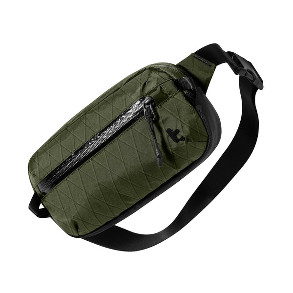 tomtoc Unisex Cross-Body Sling Bag RFID Blocking X-Pac Olive 1.5L NEW