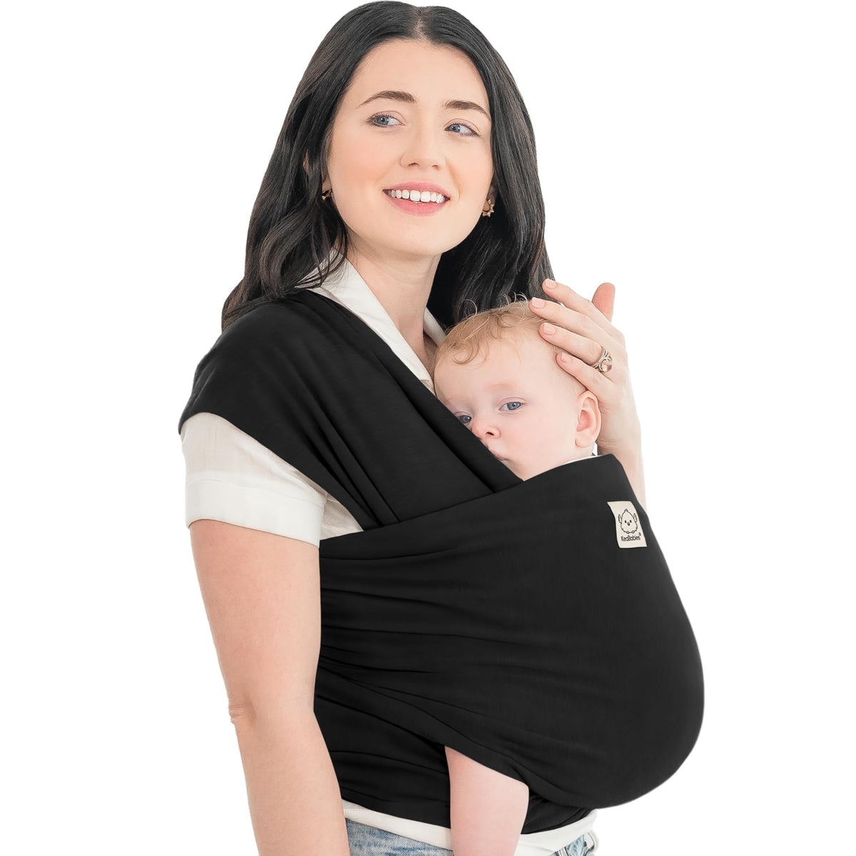 KeaBabies Baby Wrap Carrier Newborn to Toddler - Trendy Black NEW