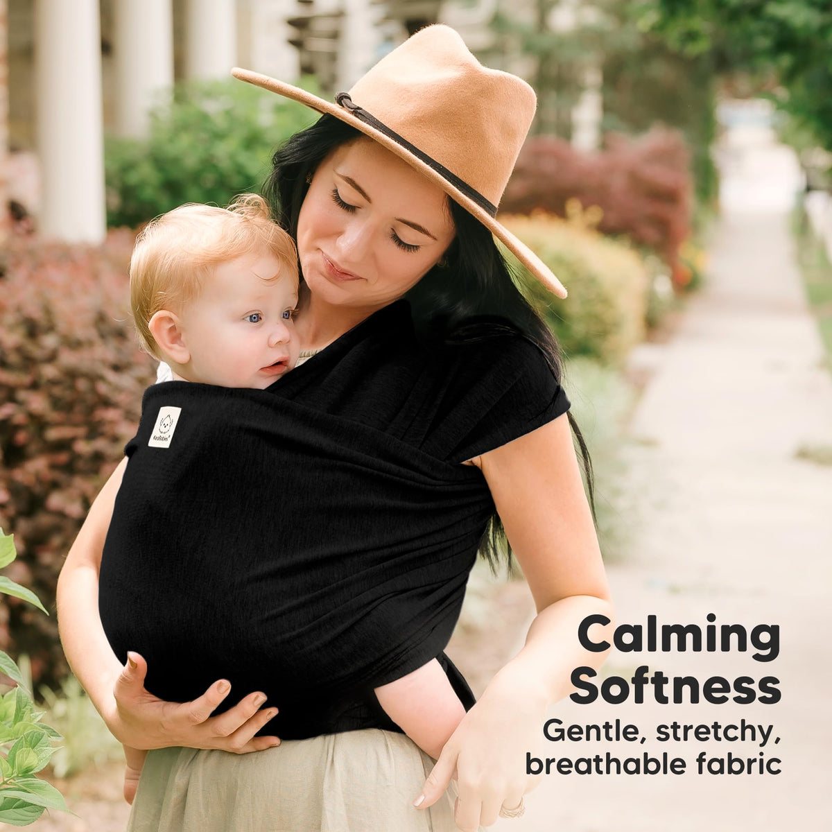 KeaBabies Baby Wrap Carrier Newborn to Toddler - Trendy Black NEW