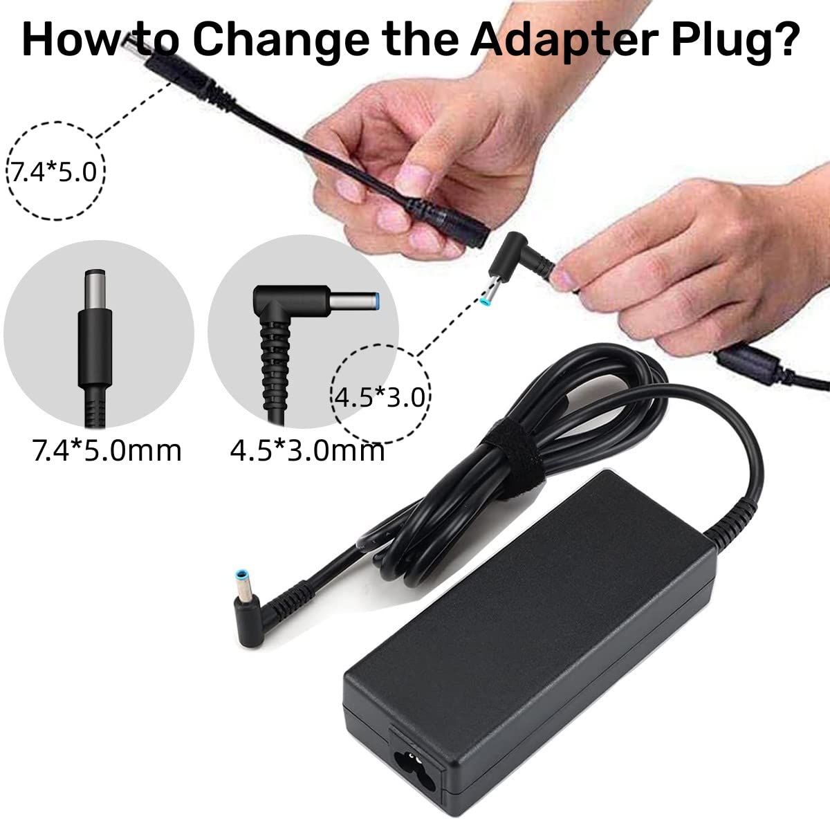 GTGUGR 65W Laptop Charger Power Adapter for HP Pavilion Envy Black NEW