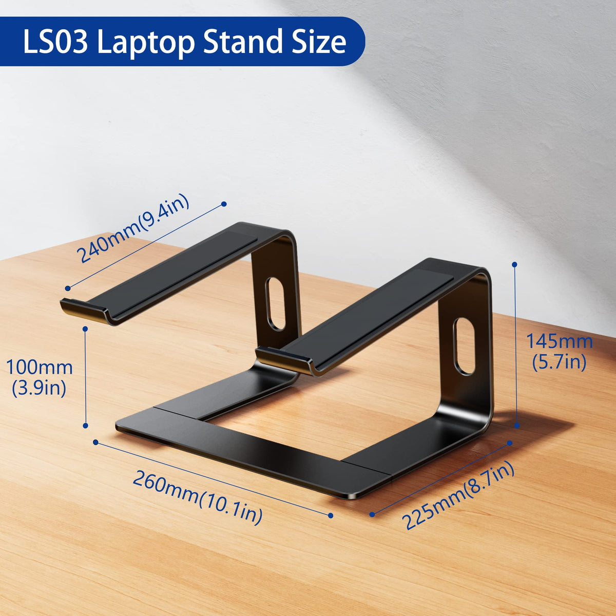 BESIGN LS03 Stands Aluminum Laptop Stand Ergonomic Detachable Black NEW
