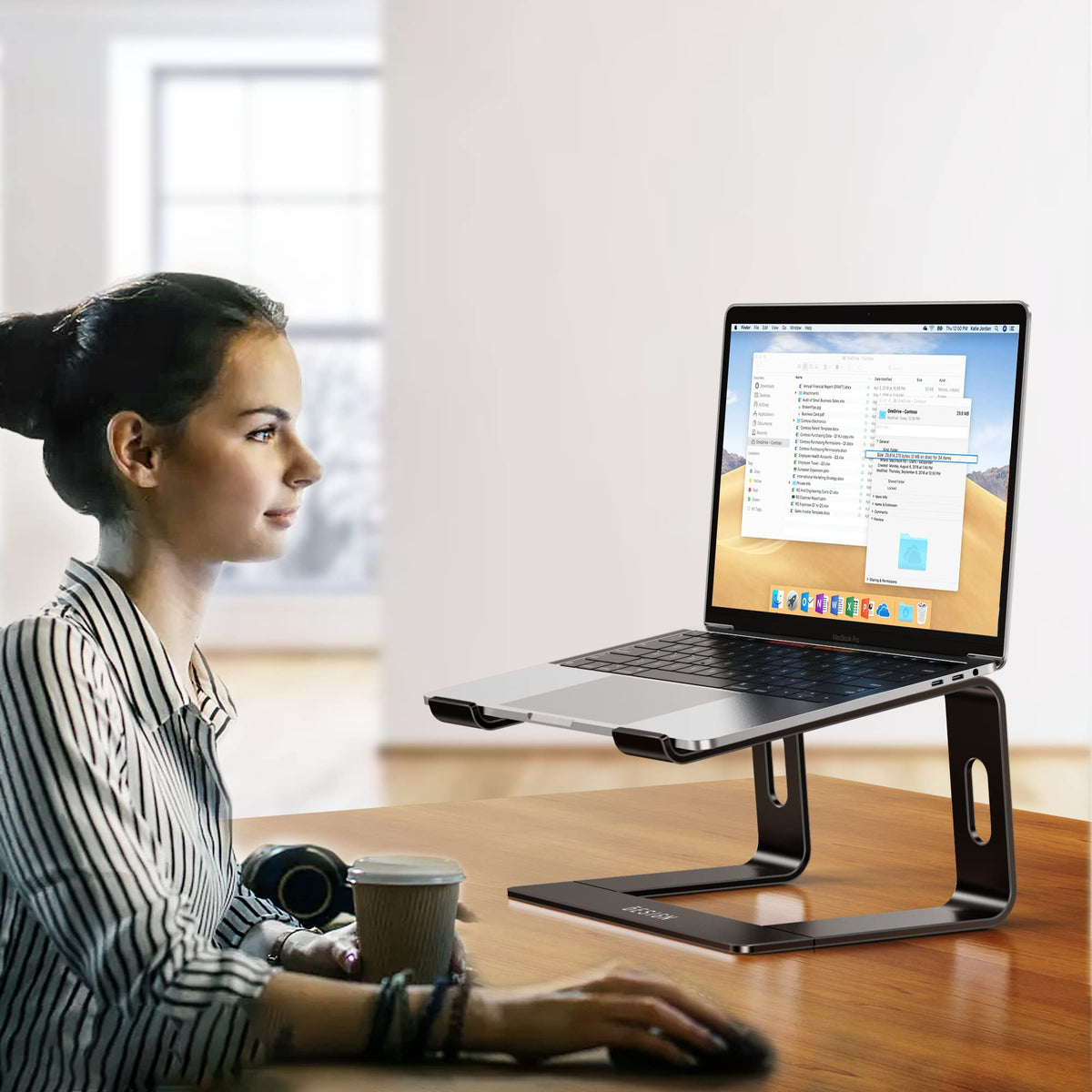 BESIGN LS03 Stands Aluminum Laptop Stand Ergonomic Detachable Black NEW