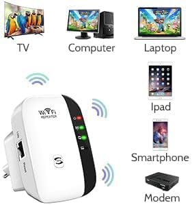 VIXLW WiFi Range Extender 4000 sq ft Coverage White 45 Devices NEW