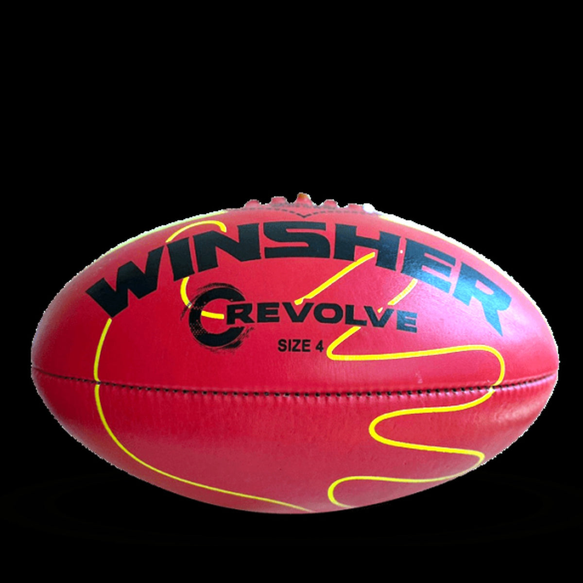 Winsher Revolve Australian AFL Football Leather Red & Yellow Size 4 NEW