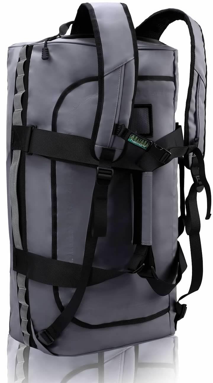 Haimont 90L Sports Duffel Backpack Large Capacity Travel Bag Grey Size 90L NEW