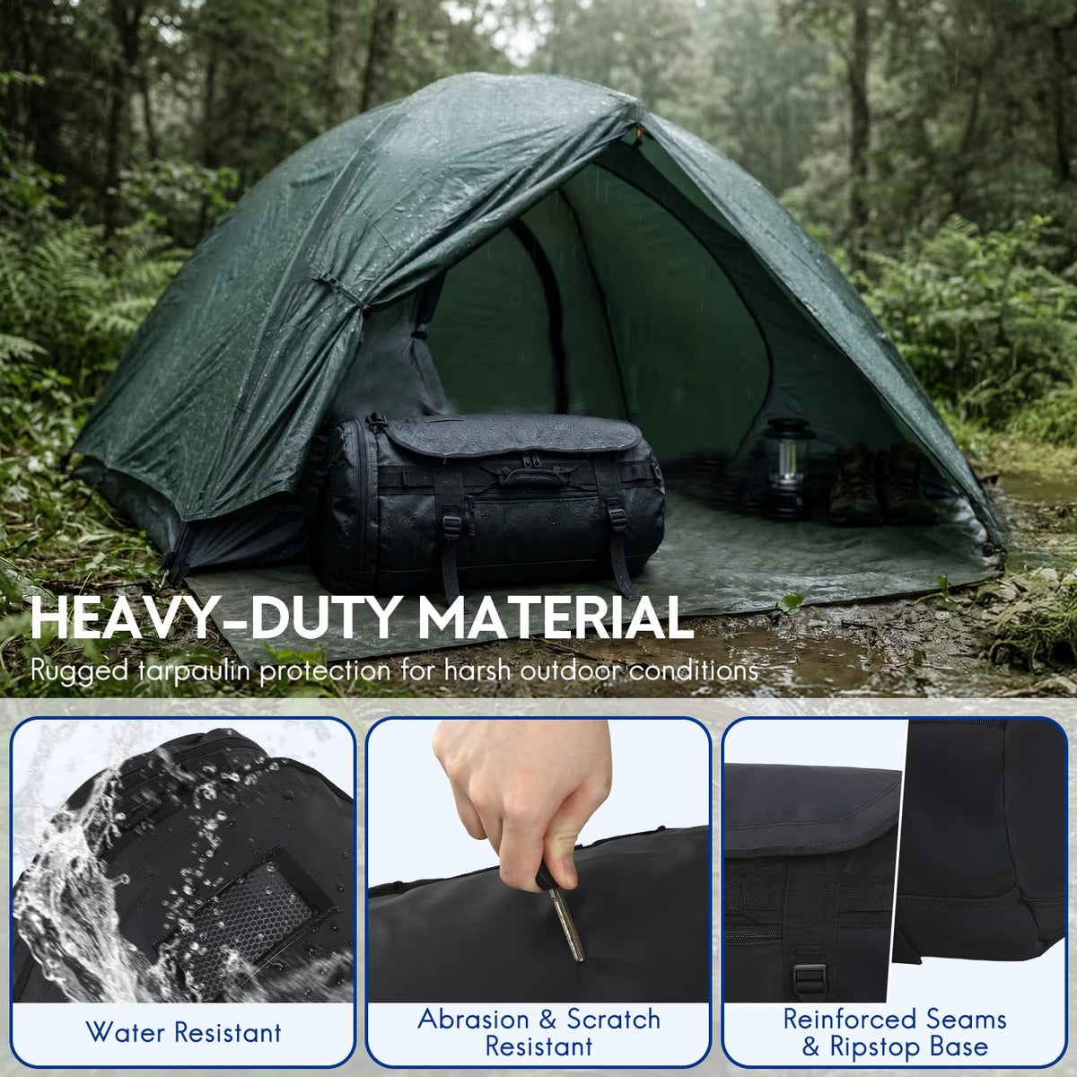 Haimont Duffle Sports Duffels Backpack Water Resistant Travel Bag 45L NEW