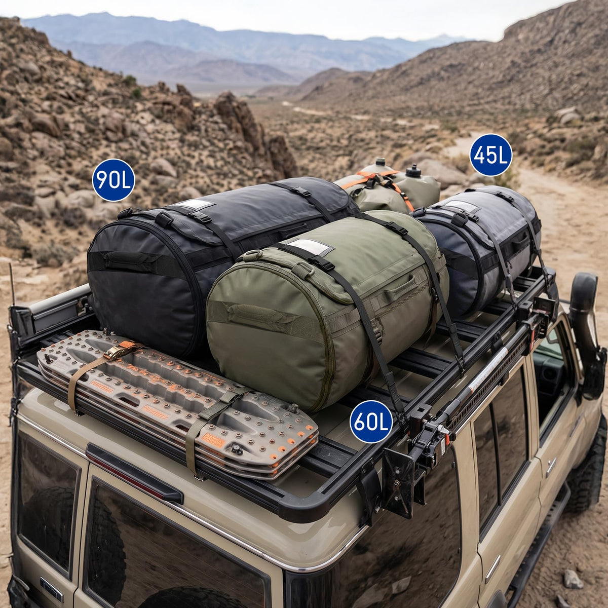 Haimont 60L Grey Large Sports Hiking Duffle Bag for Travel & Sports NEW