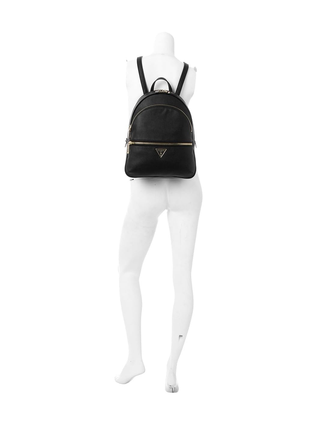GUESS Manhattan Large Casual Daypack Backpack - Black With Gold Accents NEW