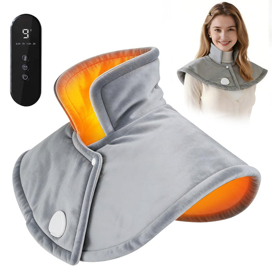 Xkimos Electric Heating Pad 9 Heat Settings Neck Shoulder Grey NEW