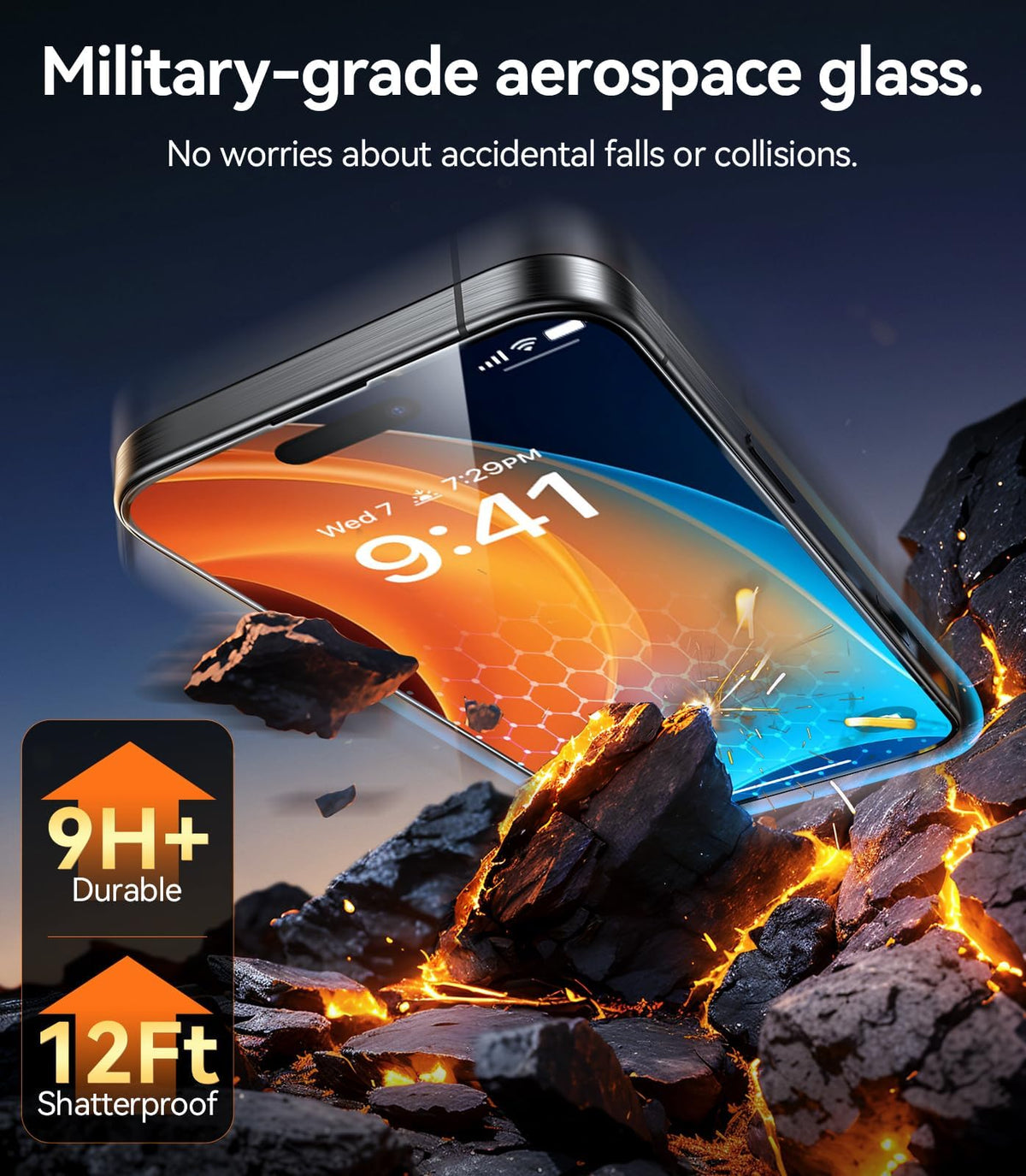 TORRAS Military-Grade Tempered Glass Screen Protector iPhone 16 Pro Max NEW