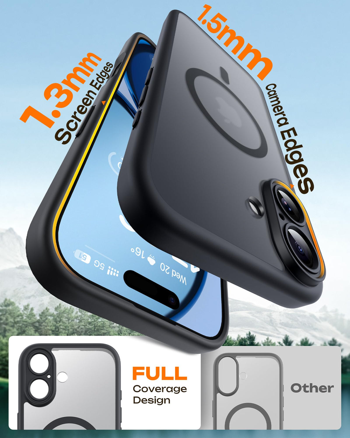 TOCOL iPhone Basic Cases 17 Black Case with Full Camera Protection NEW
