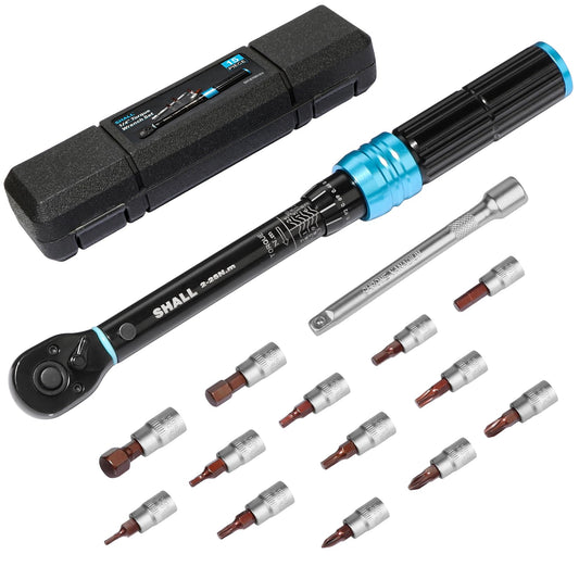 Shall 15 Piece Torque Wrench Set 2-25Nm Blue Alloy Steel 72 Teeth DEMO
