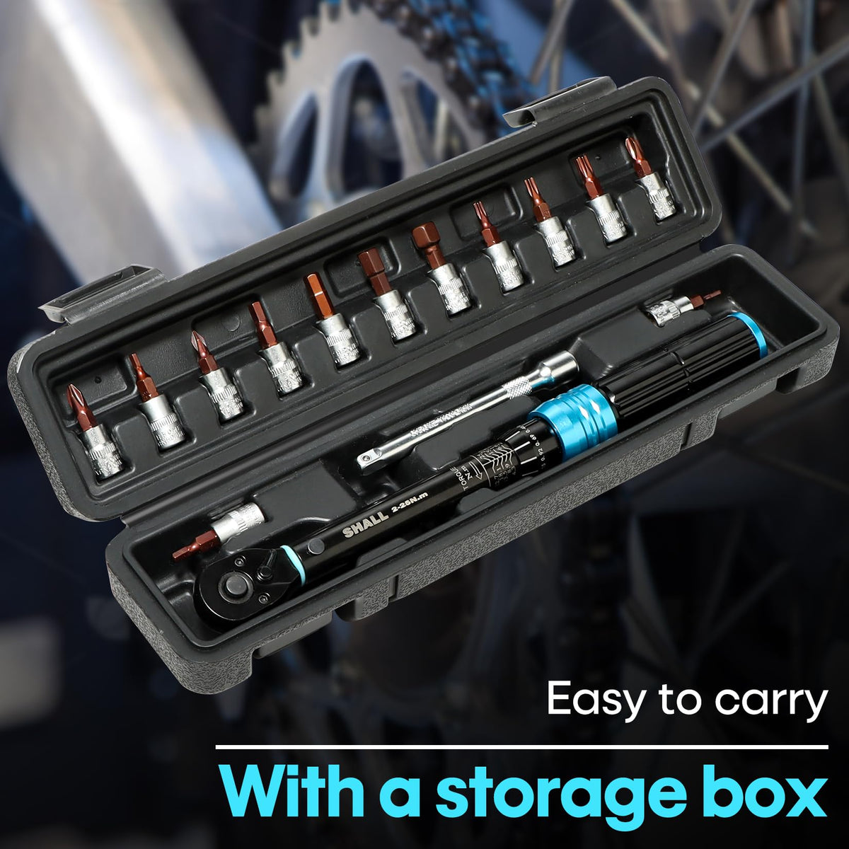 Shall 15 Piece Torque Wrench Set 2-25Nm Blue Alloy Steel 72 Teeth DEMO