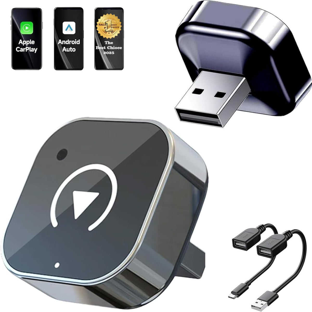 Piekeds Wireless CarPlay Adapter USB Mini for Car - Input DEMO