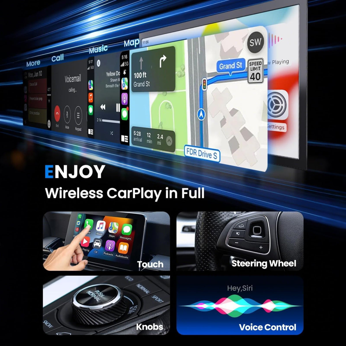 Piekeds Wireless CarPlay Adapter USB Mini for Car - Input DEMO