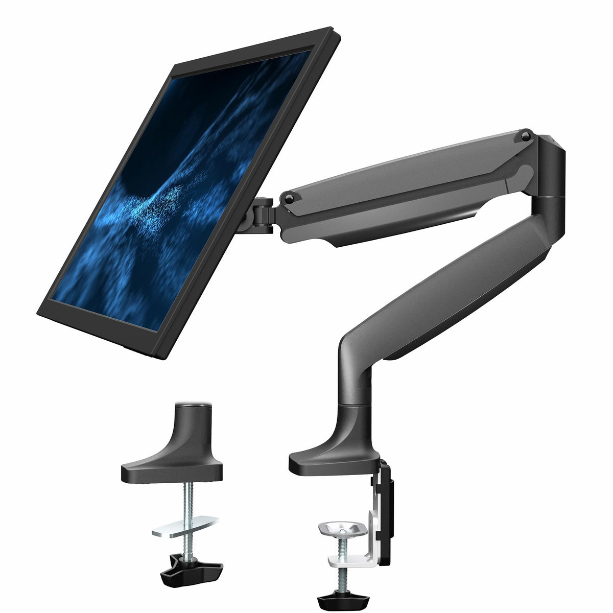 VIVO Premium Aluminum Height Adjustable Monitor Arm Black DEMO