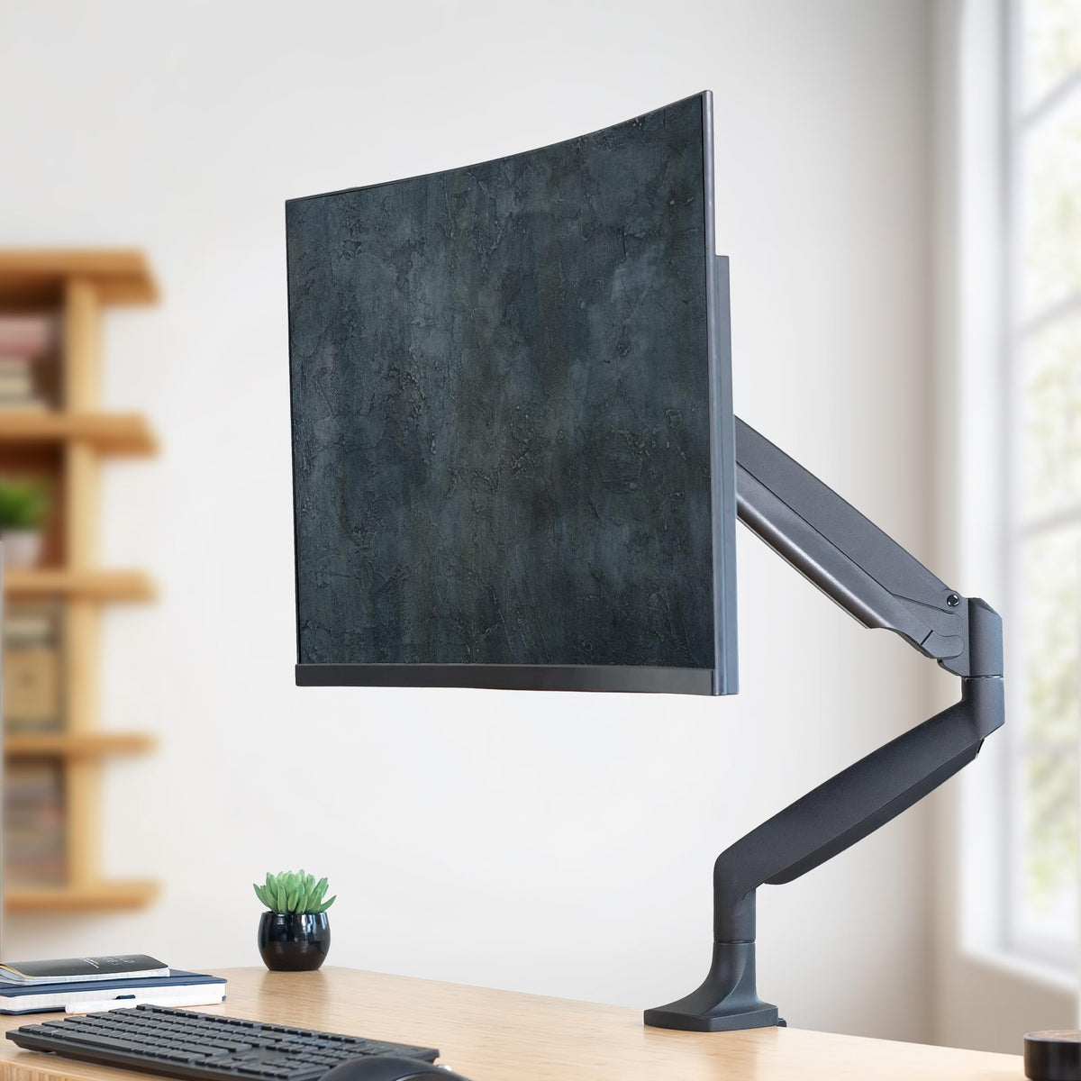 VIVO Premium Aluminum Height Adjustable Monitor Arm Black DEMO