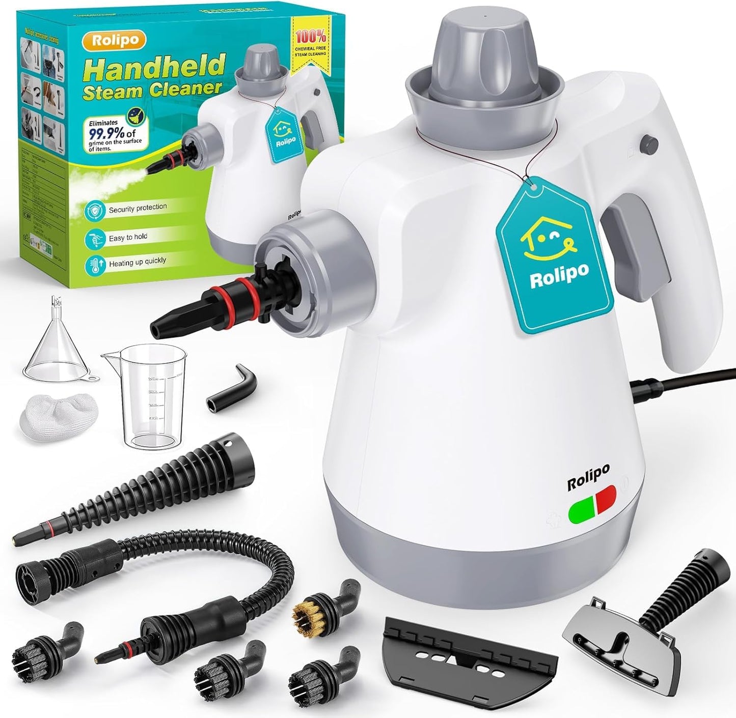 Rolipo Portable Steam Cleaner Multifunction Pressurized Gun for Home Use DEMO