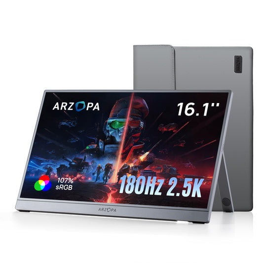 ARZOPA 16.1" 2.5K Portable Monitor 180Hz QHD 107% sRGB Kickstand Display DEMO