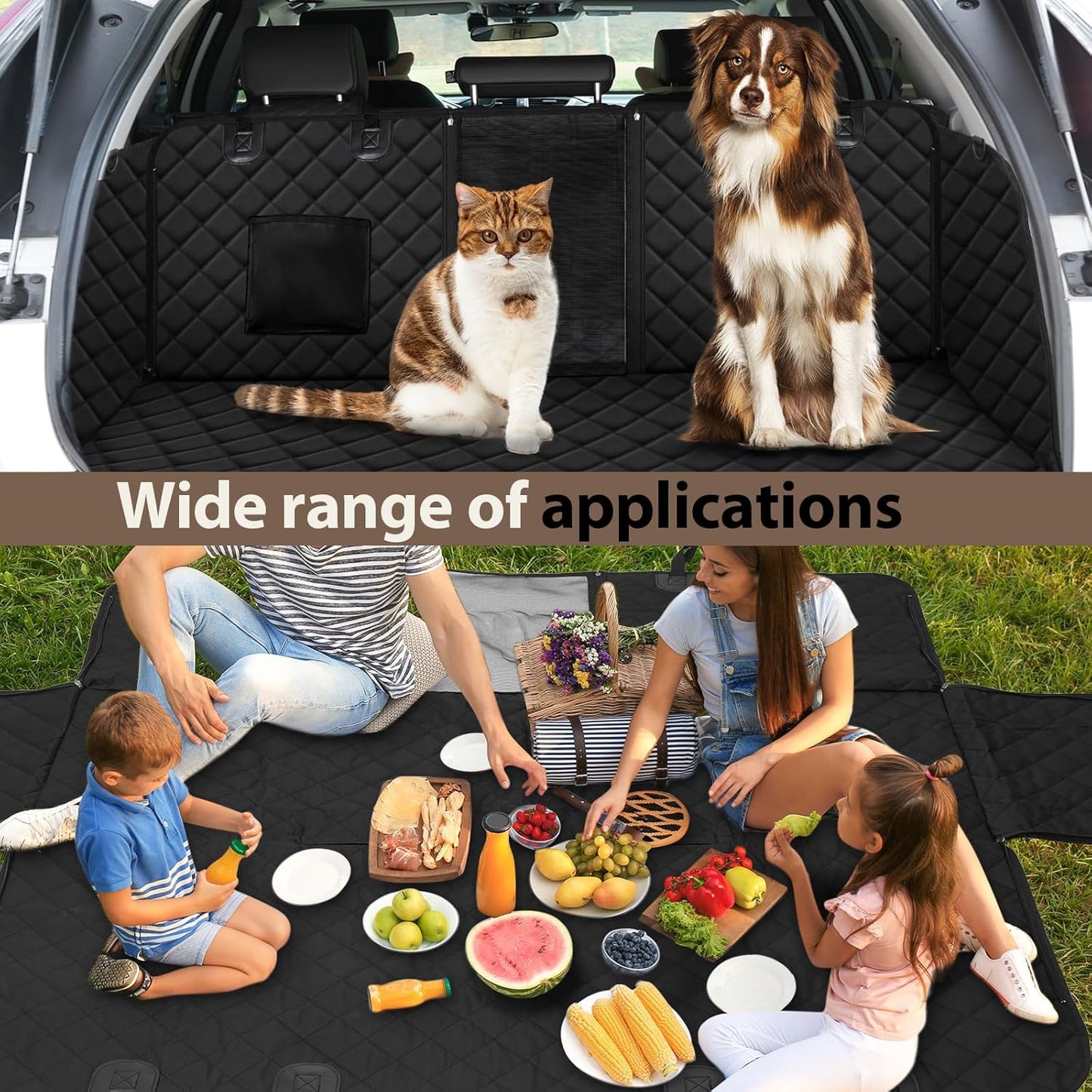 Angooni Non-Slip Dog Hammock Car Seat with Mesh Window Waterproof Scratch NEW