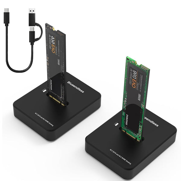 M.2 NVMe & SATA to USB-C Docking Station for External SSD/HDD in DEMO