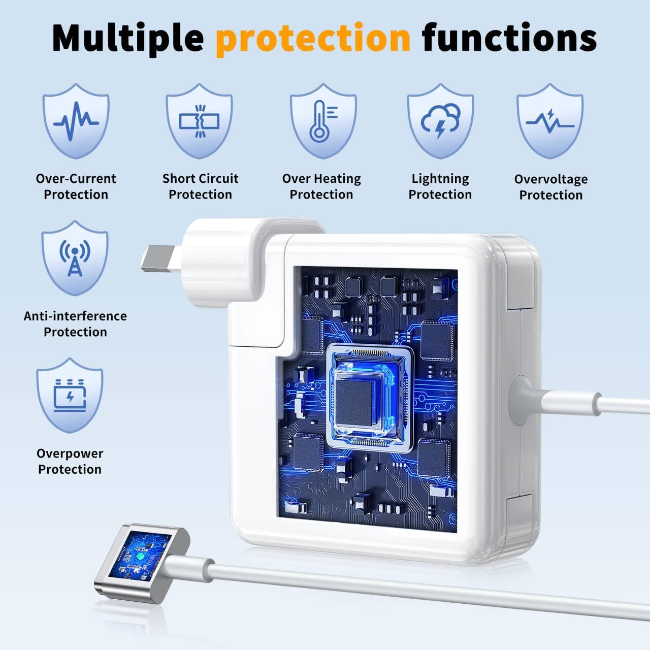 85W T-Tip White Replacement Power Adapter for MacBook Pro NEW