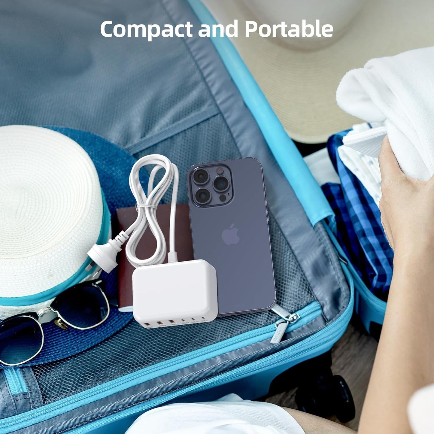 100W Portable Charging Station Hub with 6 GaN Fast Ports DEMO