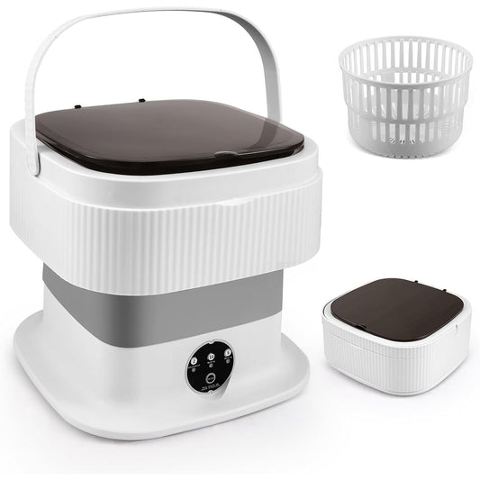 Portable Washing Machine with Spin Dryer for Small Loads 11L White & Grey DEMO