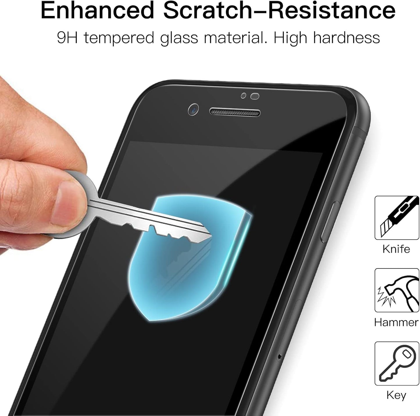 JETech Full Coverage Screen Protector for iPhone 8 Plus/7 Plus 5.5-Inch NEW