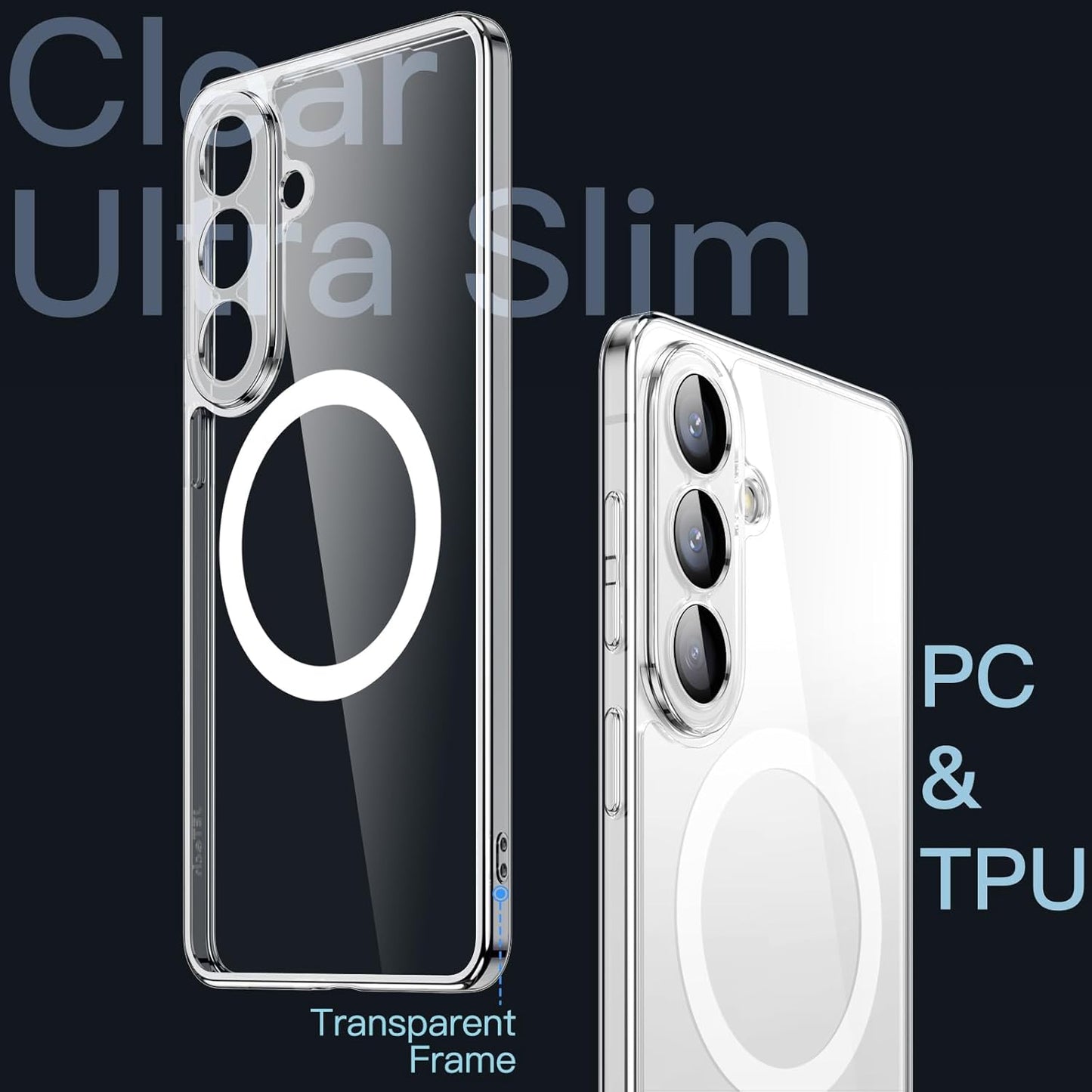 JETech Magnetic Slim Phone Case for Samsung Galaxy S26 Compatible with NEW